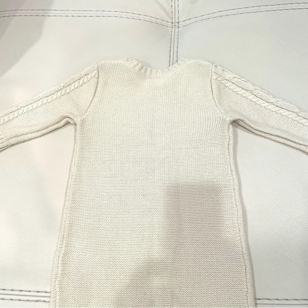 Baby Gap Cotton Cream Cable-knit Onesie Romper One-Piece Size 6-12 months
